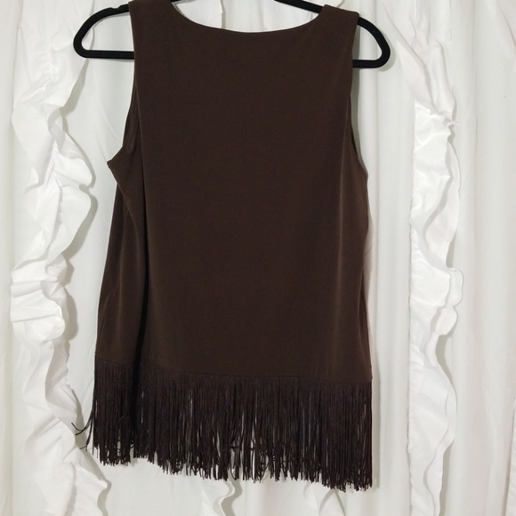 Michael Kors sleevless brown top fringe bottom - Picture 5 of 8